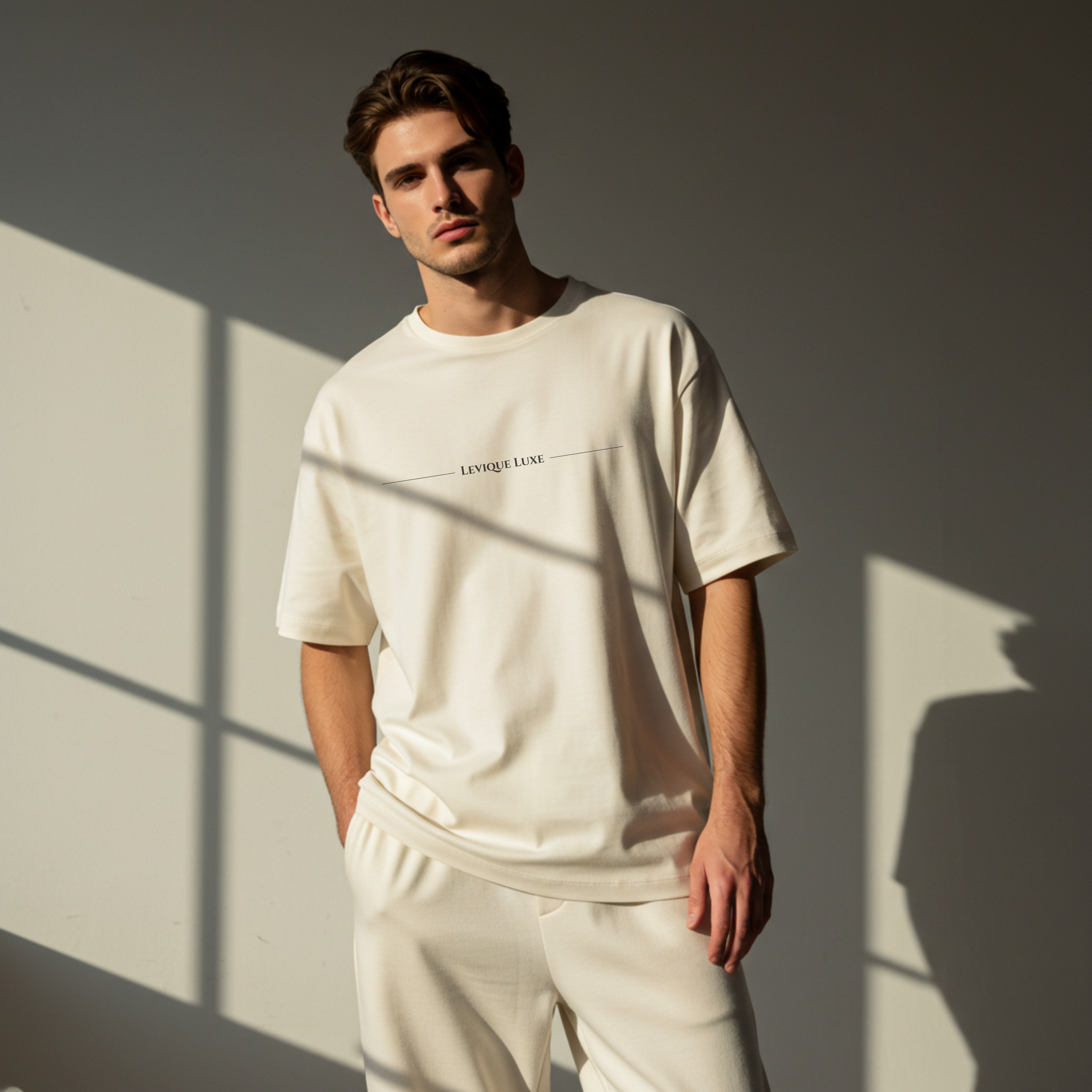 Shiva "Divine Energy" Oversized Graphic White Tee – Levique Luxe Essential