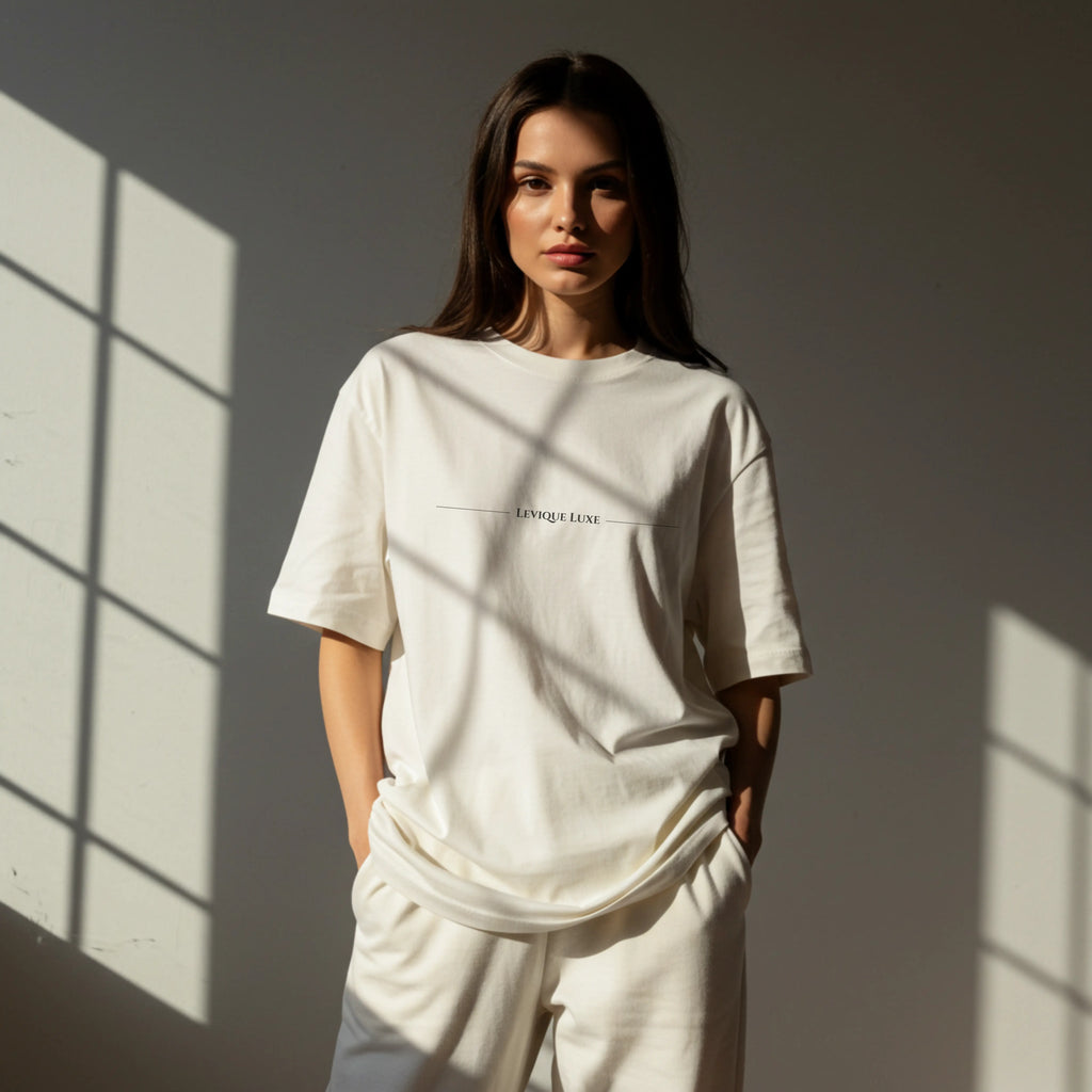 Shiva Divine Energy White Oversized Tee | Levique Luxe | Sanatan Streetwear Levique Luxe