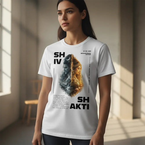 Shiv Shakti Oversized Tee | Ardhanarishvara | Levique Luxe Sanatan Streetwear Levique Luxe
