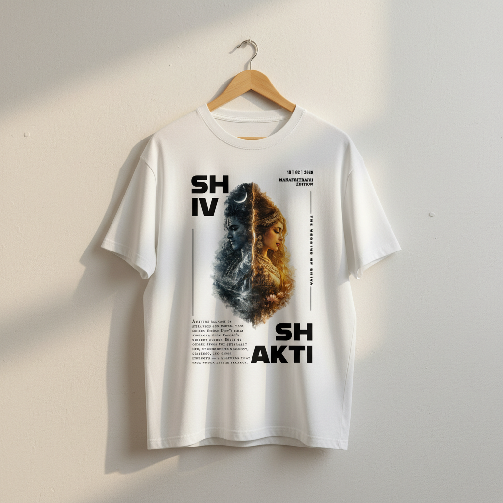 LL Shiv Shakti Divine Duality T-Shirt – Mahashivratri Limited Edition